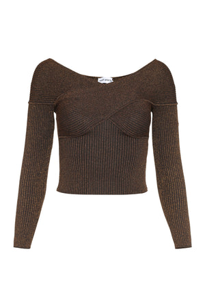 Knitted lurex top-0
